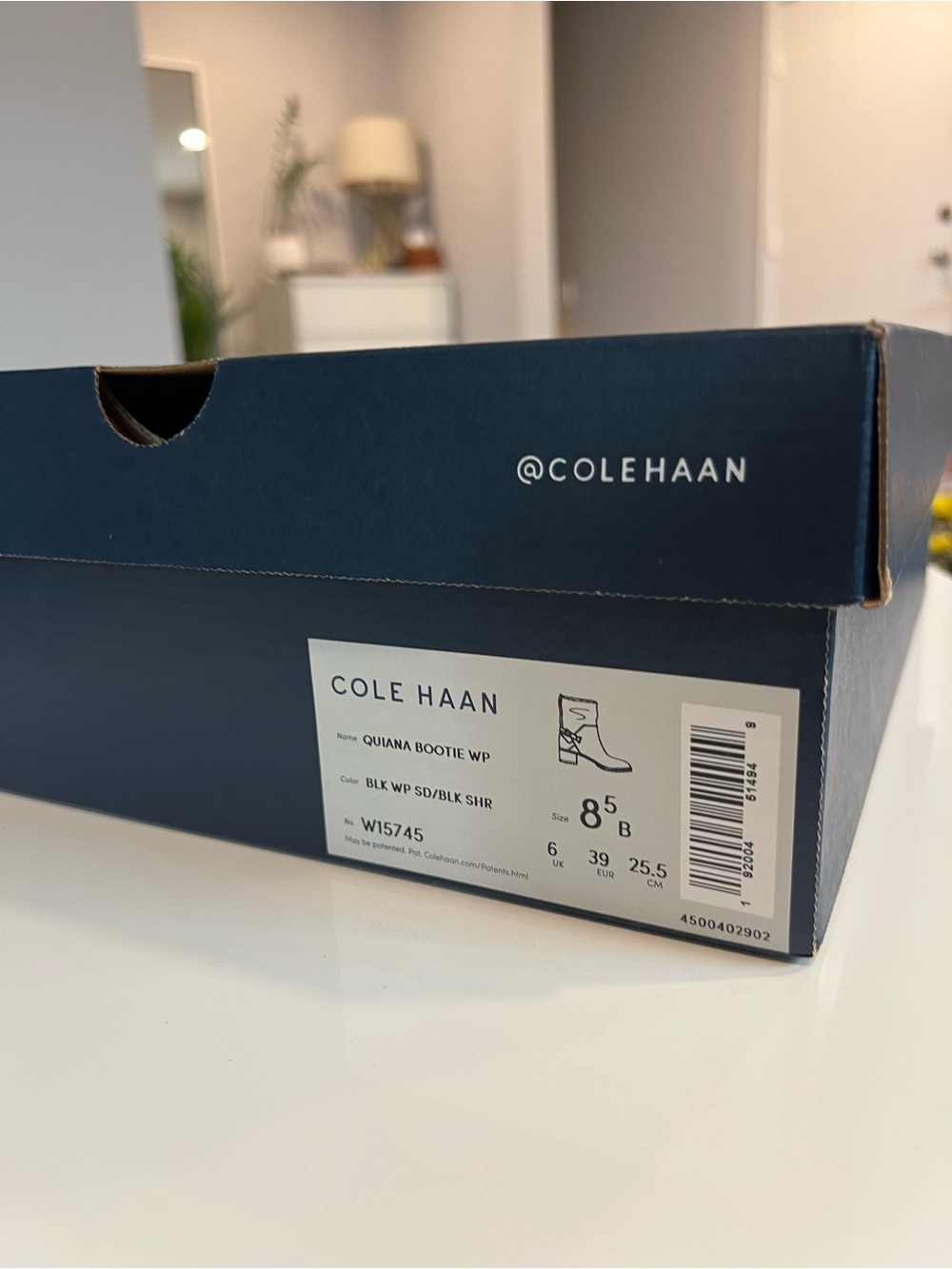 Cole Haan Black Suede Shearling-Lined Buckle Ankle Boots - Picture 8 of 8